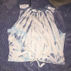 Tie dye cropped tank top